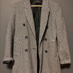 Zara Black & White Elegant Coat